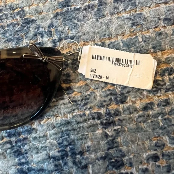 Kate Spade Tortoise Cat Eye Bow Livia Sunglasses - NWT - Picture 2 of 5